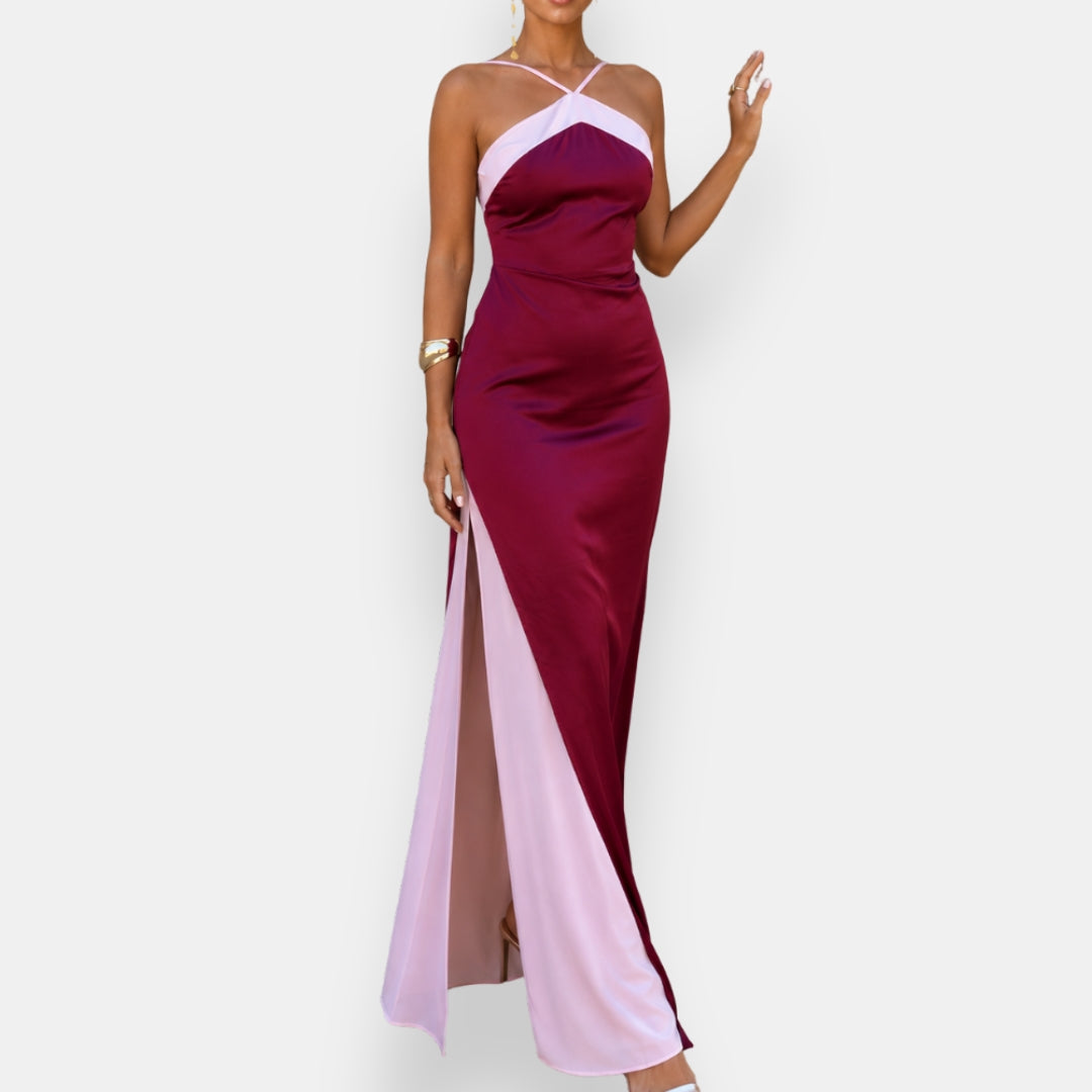 Rovanne | Robe Satinée Bicolore