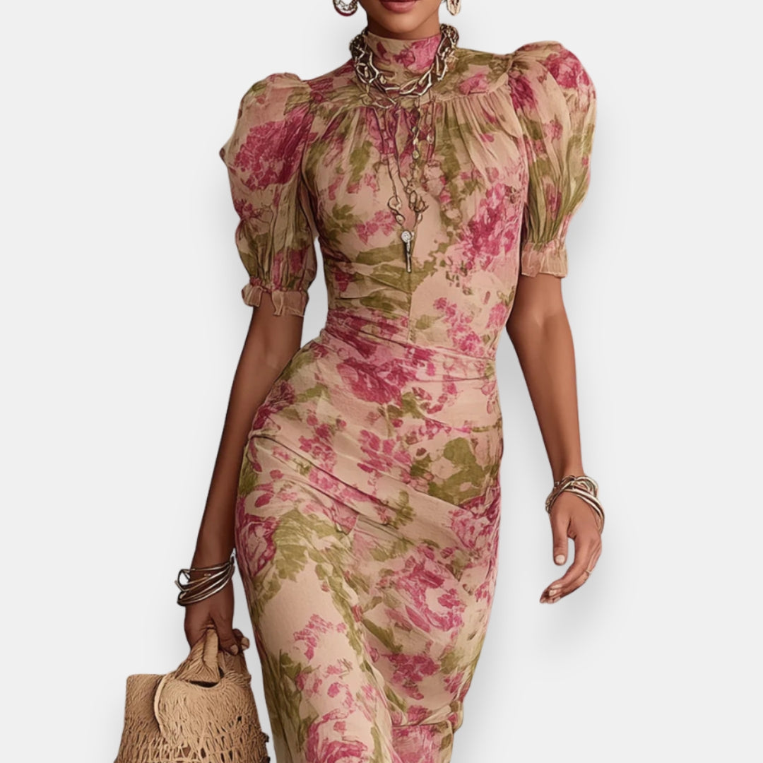 Dréloise | Robe sirène florale bouffante