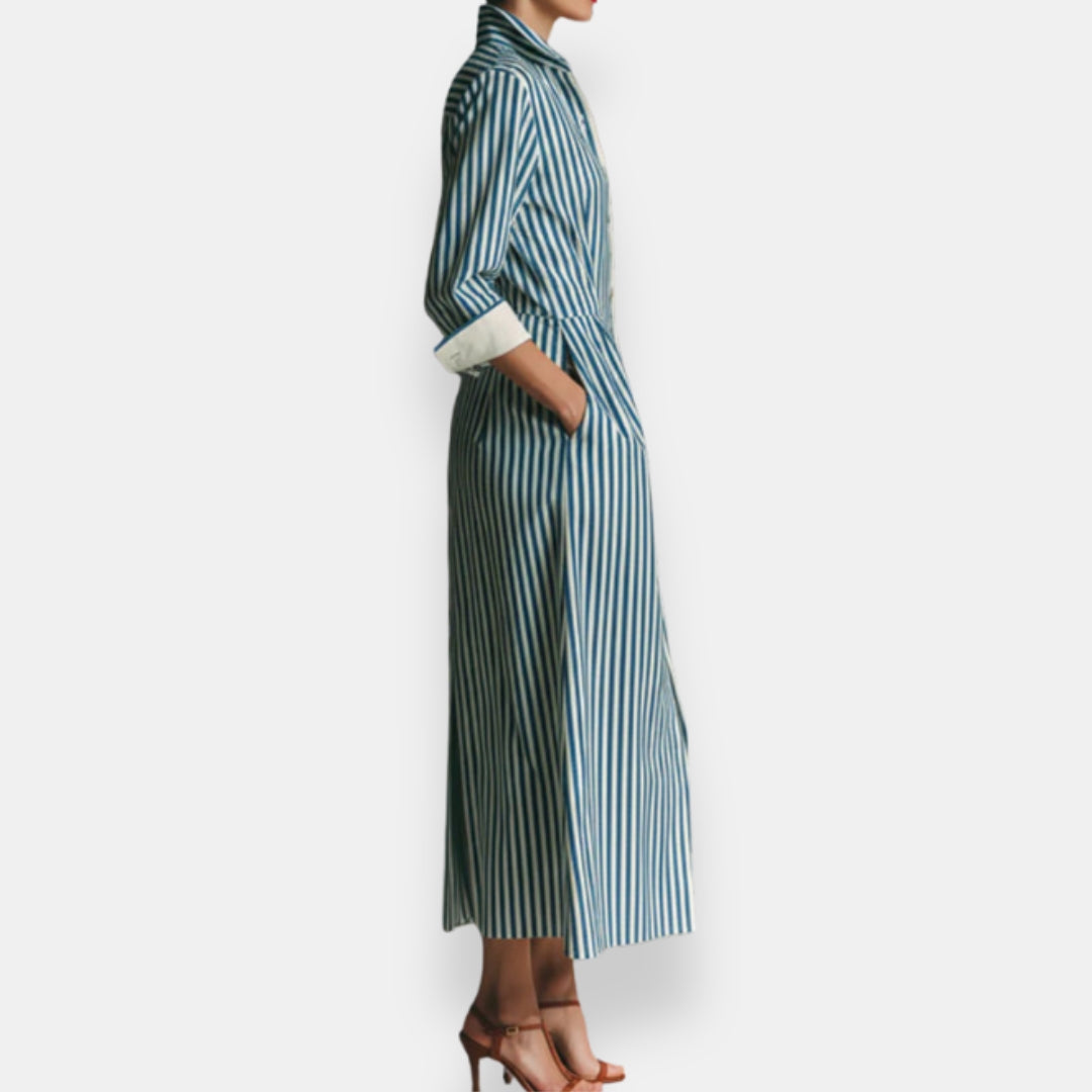 Naomie | Robe Chemise Rayée