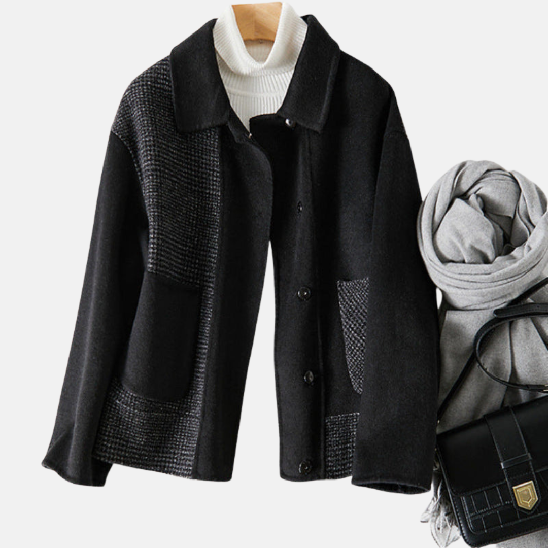 Salomé | Veste bicolore à poches contrastées