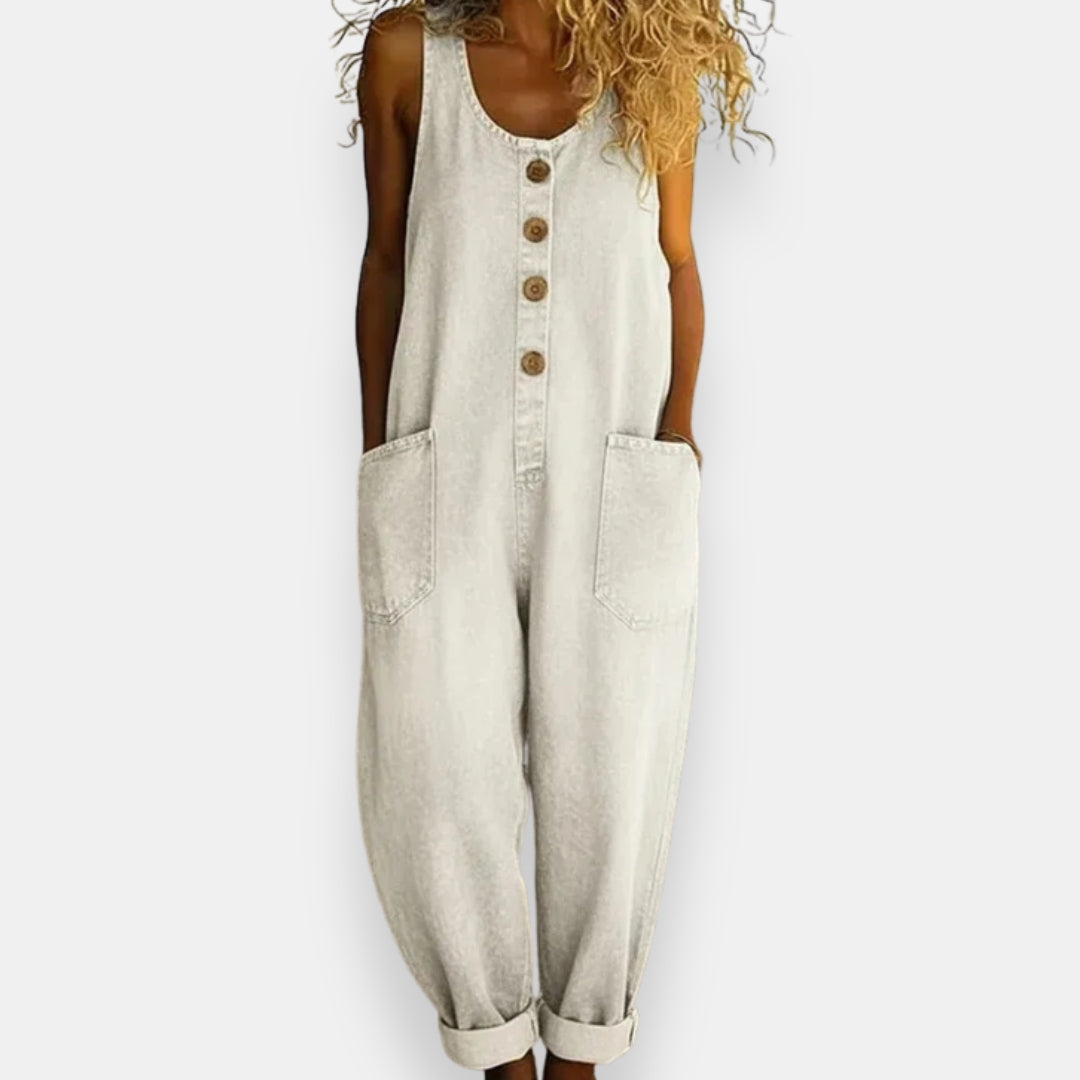 Bélisande | Combinaison en jean à boutons