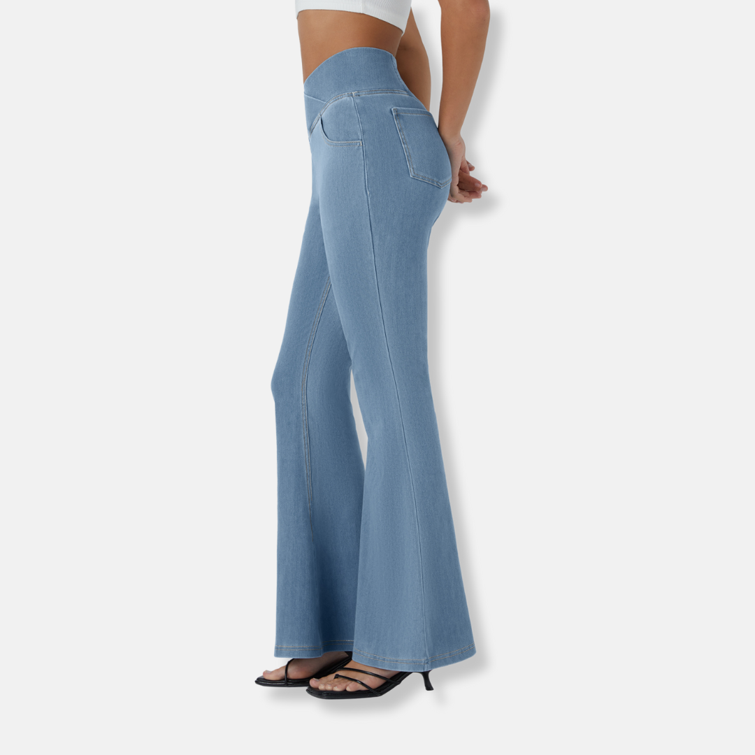 Isabelle | Jean flare taille haute