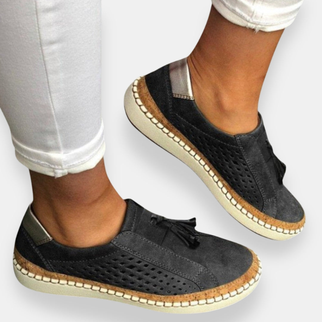 Drévoline | Mocassins ajourés à pompon