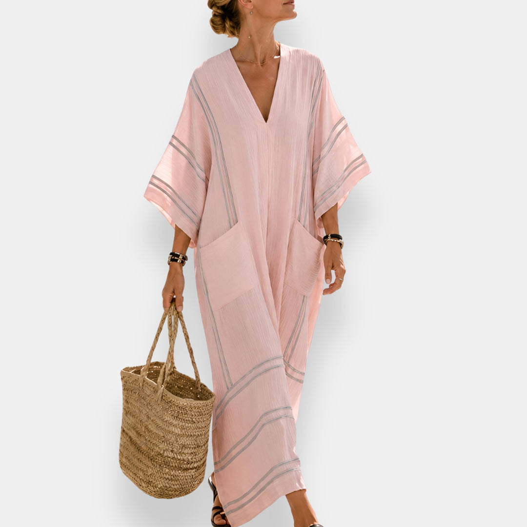 Maela | Robe Kaftan Rayée