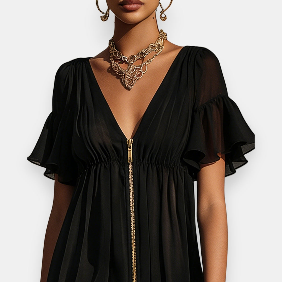 Cariselle | Robe Zippée Volantée