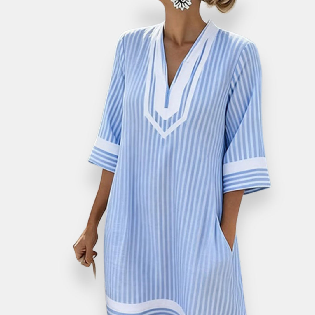 Vivette | Robe plastron plissé