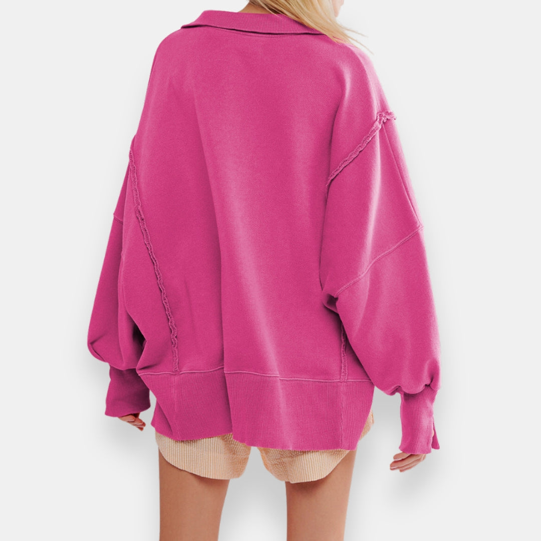 Amaia | Sweat Col Boutonné
