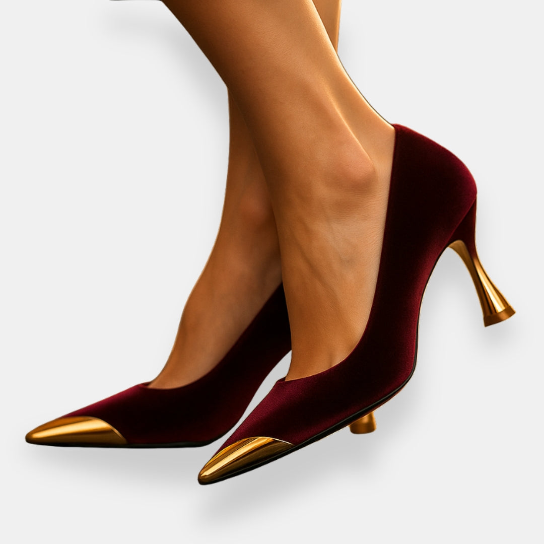 Zréolène | Escarpins bout doré sculpté
