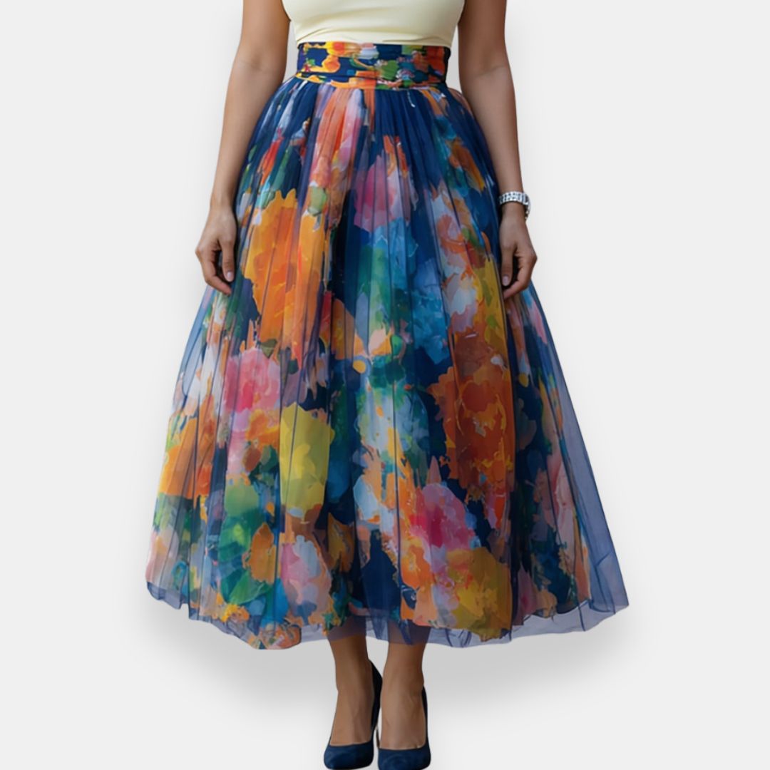Brunehilte | Jupe Tulle Fleurie