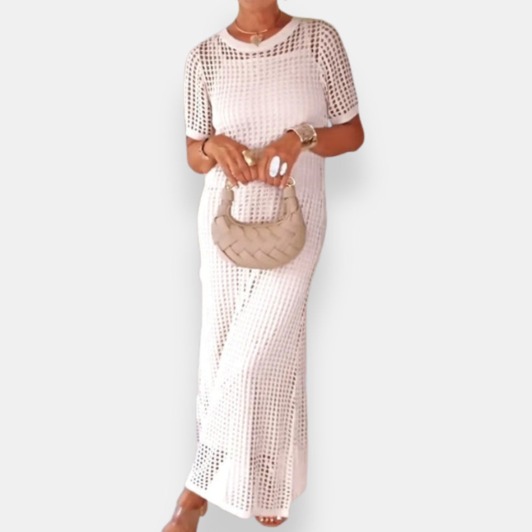 Liézel | Robe longue ajourée courte