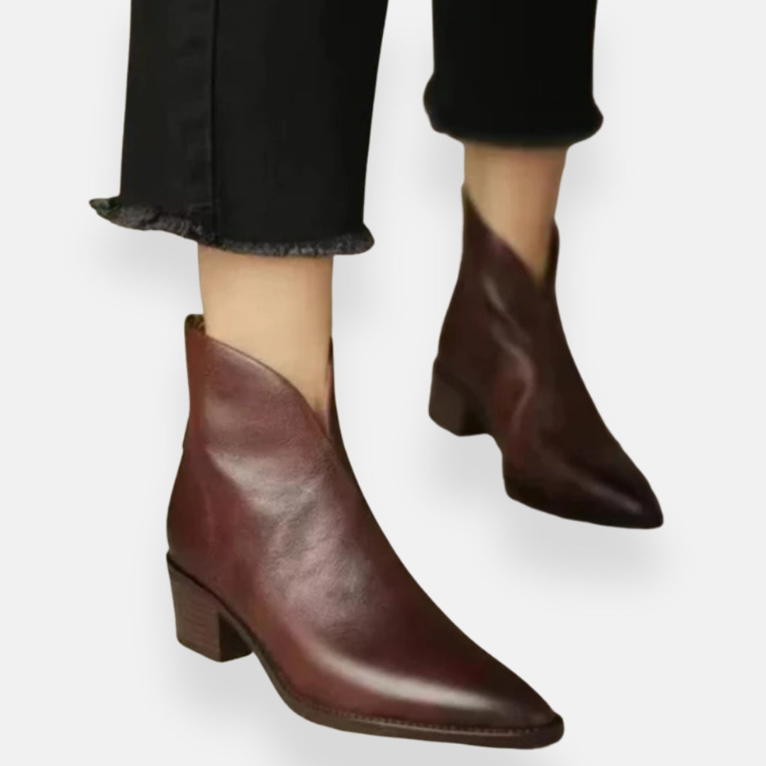 Angèle | Bottines en cuir à talon