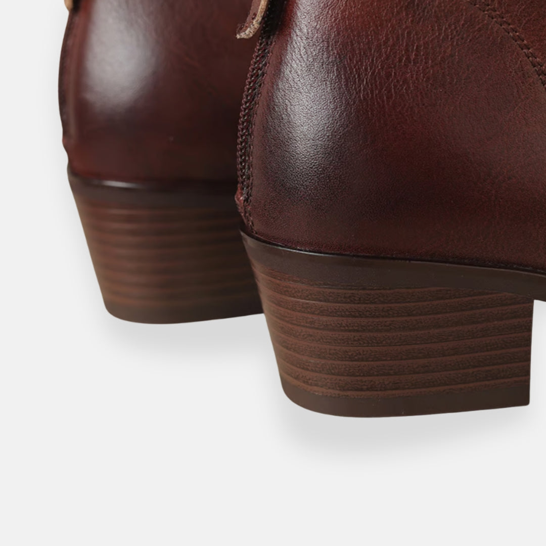 Angèle | Bottines en cuir à talon