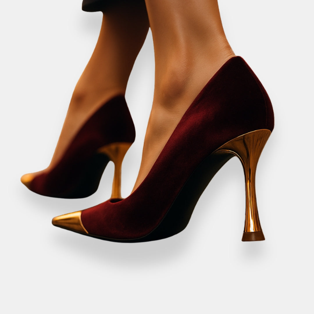 Zréolène | Escarpins bout doré sculpté