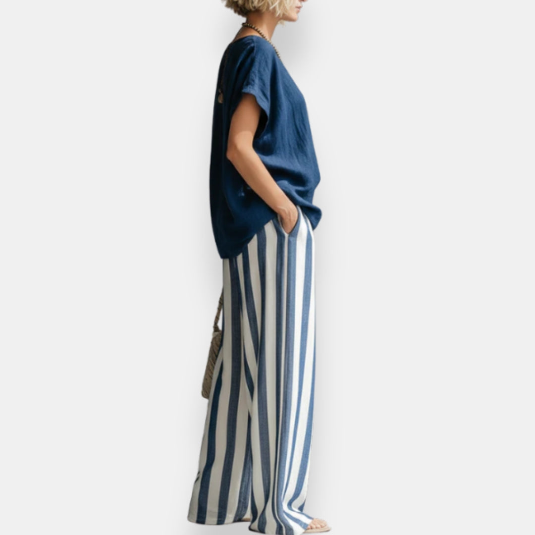 Mirane | Ensemble top rayé large