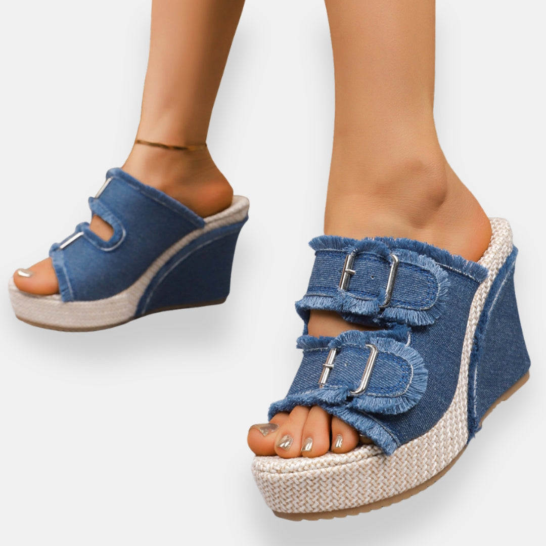 Albérade | Sandales compensées boucles