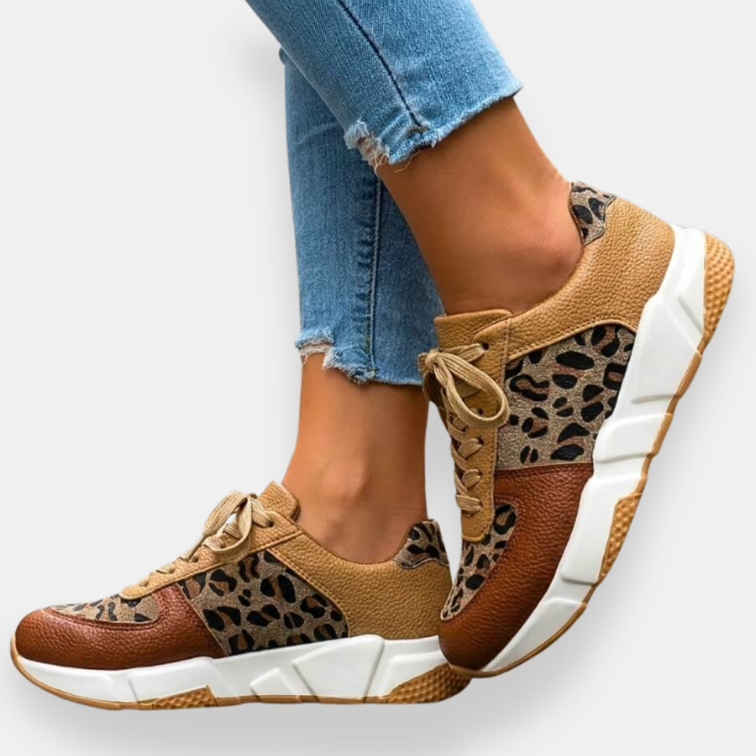Nivose | Sneakers bicolores léopard