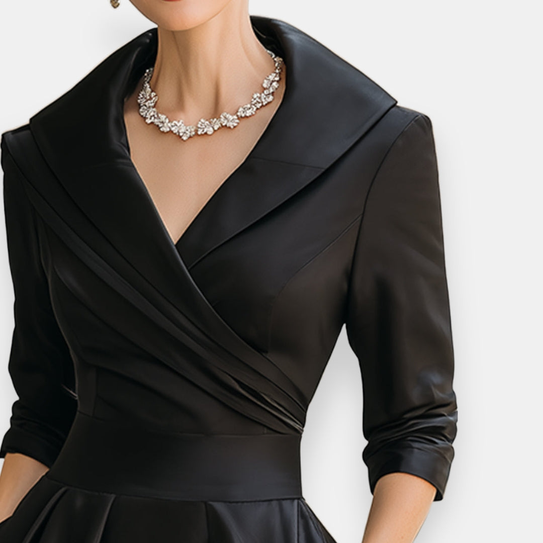 Lórwelle | Robe midi évasée châle