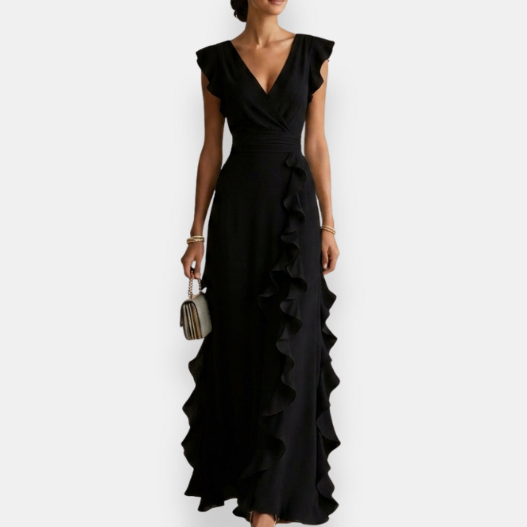 Prune | Robe cérémonie volanté