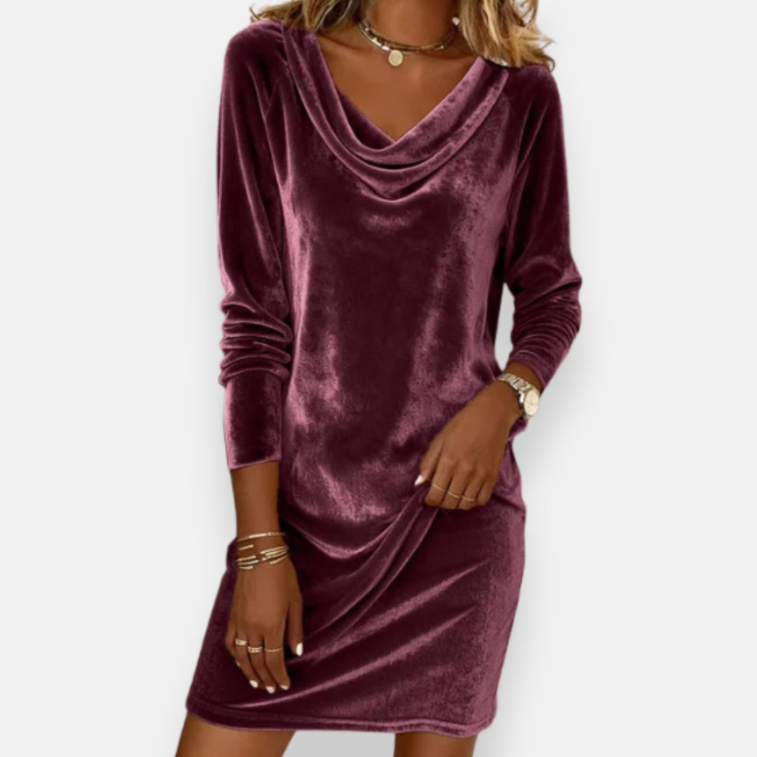 Béliora | Robe classique à col drapé