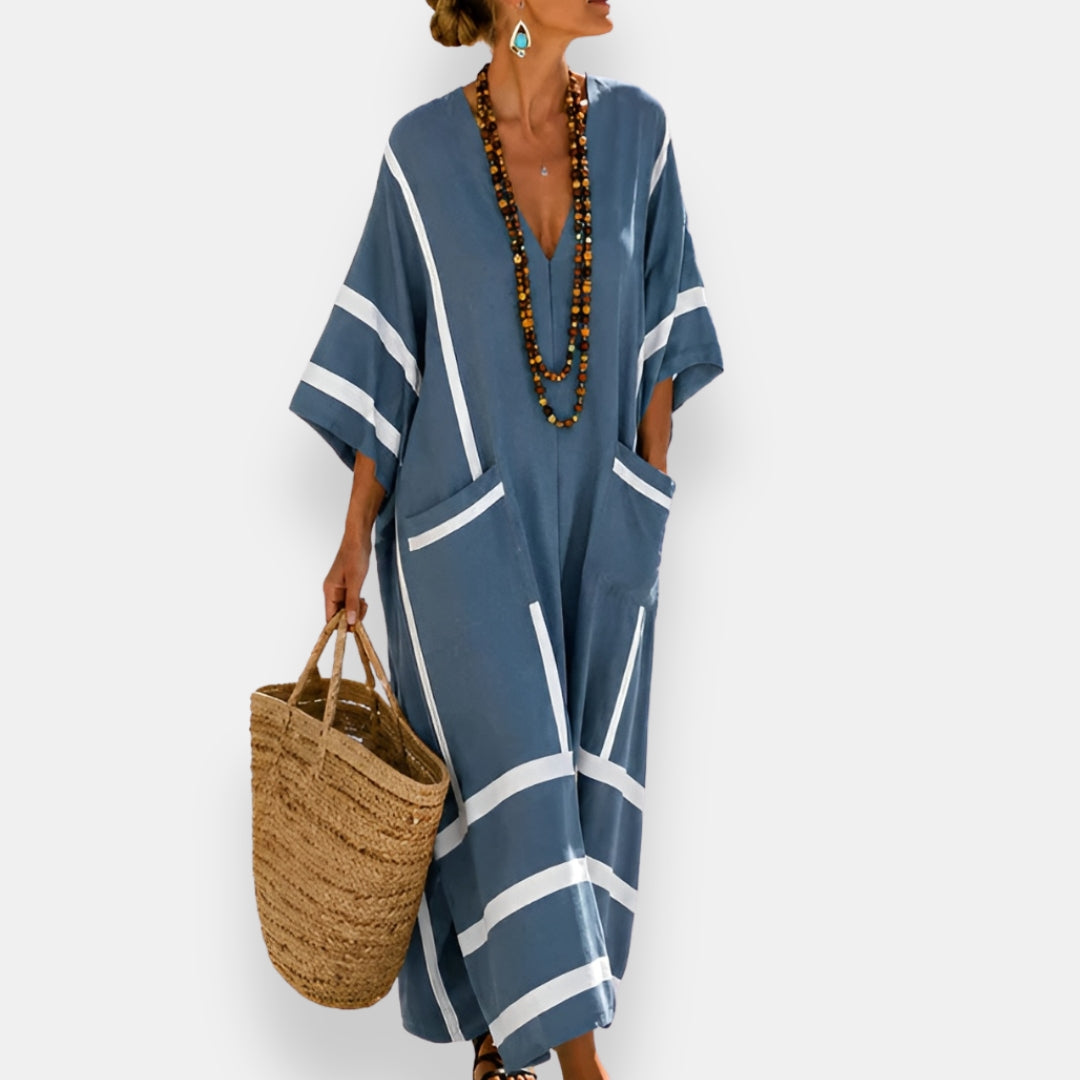 Maïlys | Robe Kaftan Rayée