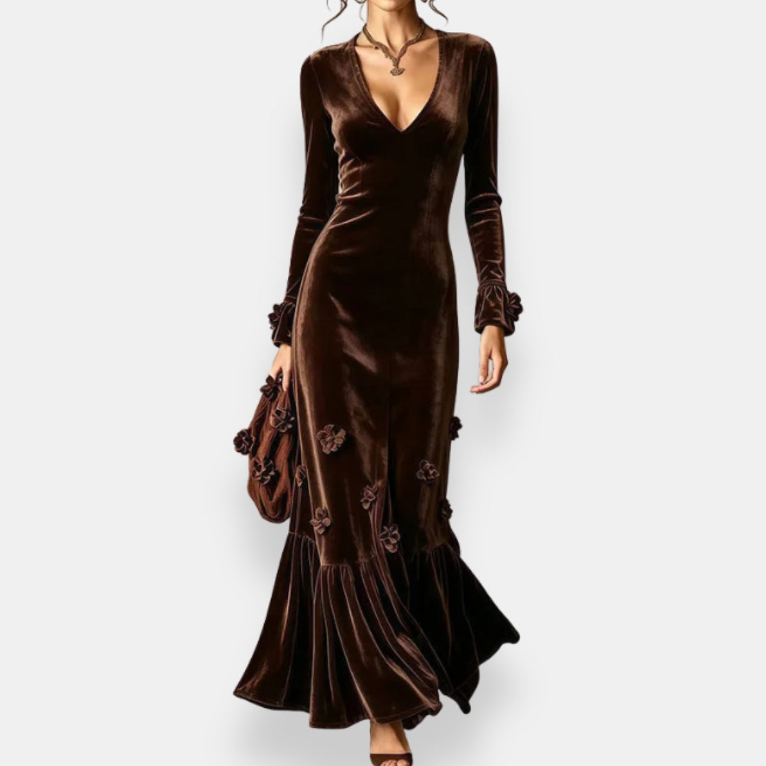 Jeannine | Robe Sirène Fleurie