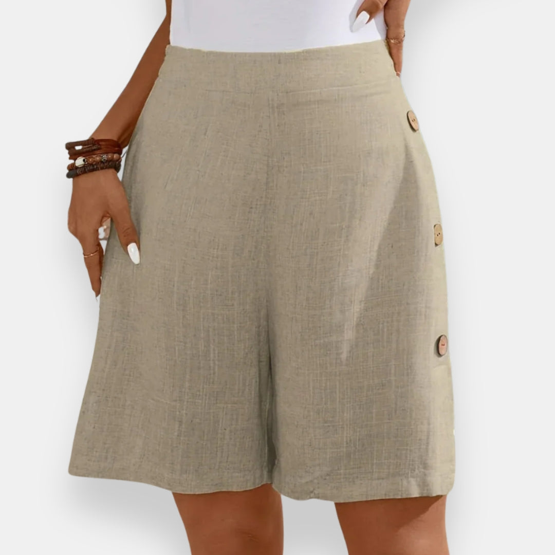 Léana | Short Taille Boutonné