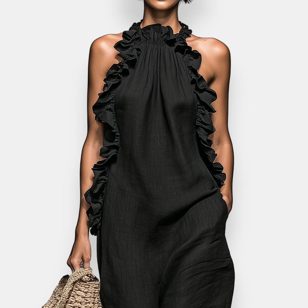Olynthe | Robe dos nu à volants