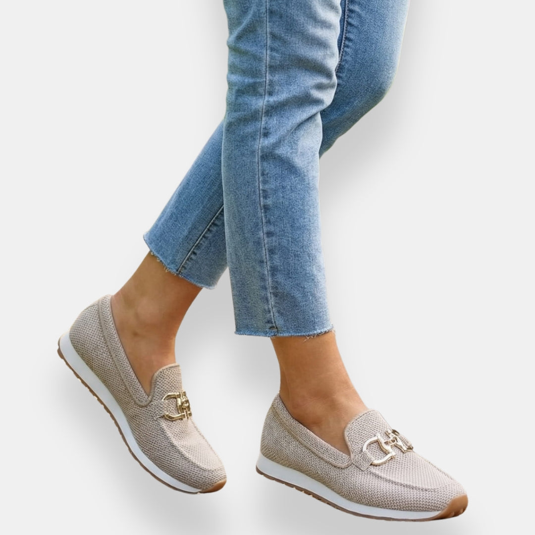 Théovrine | Sneakers loafer boucle dorée