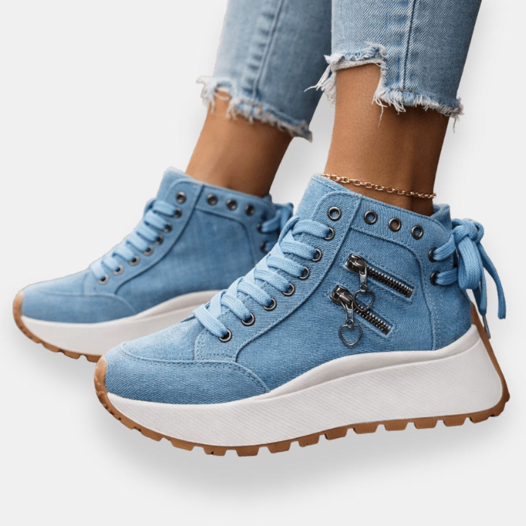 Elvinde | Sneakers montantes zippées