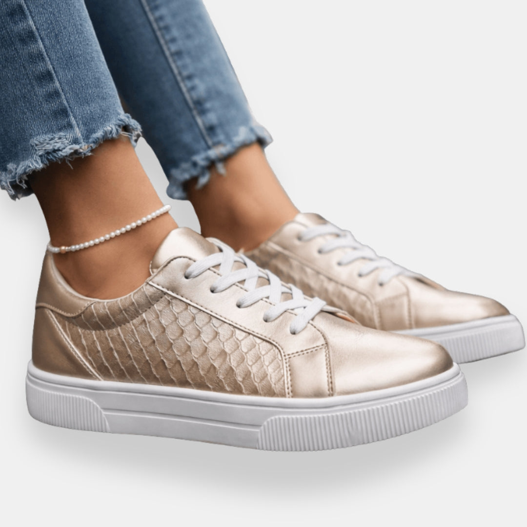 Tanaïs | Sneakers métallisées texturées