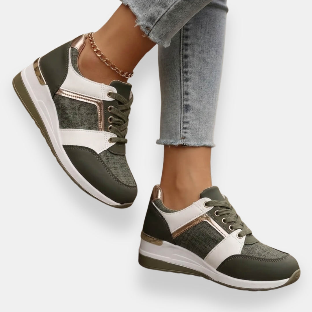 Maugine | Sneakers tricolores compensées