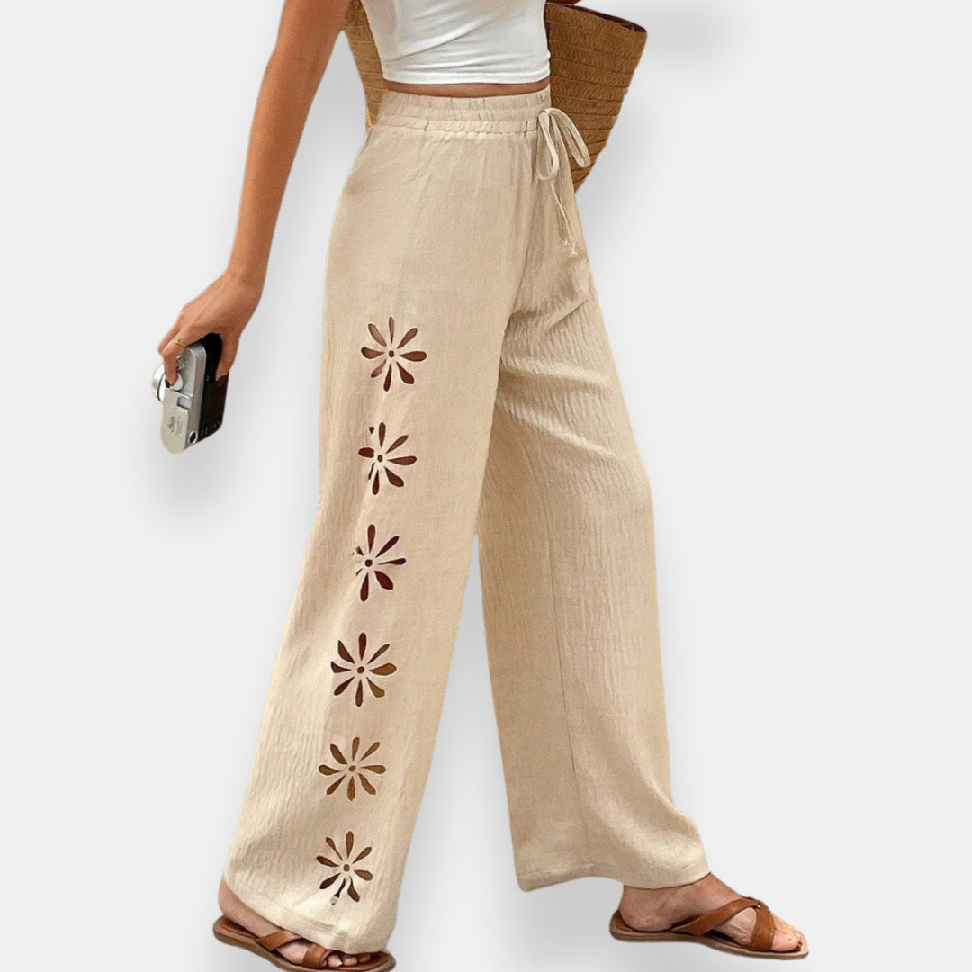 Vianne | Pantalon Fleuri Ajouré
