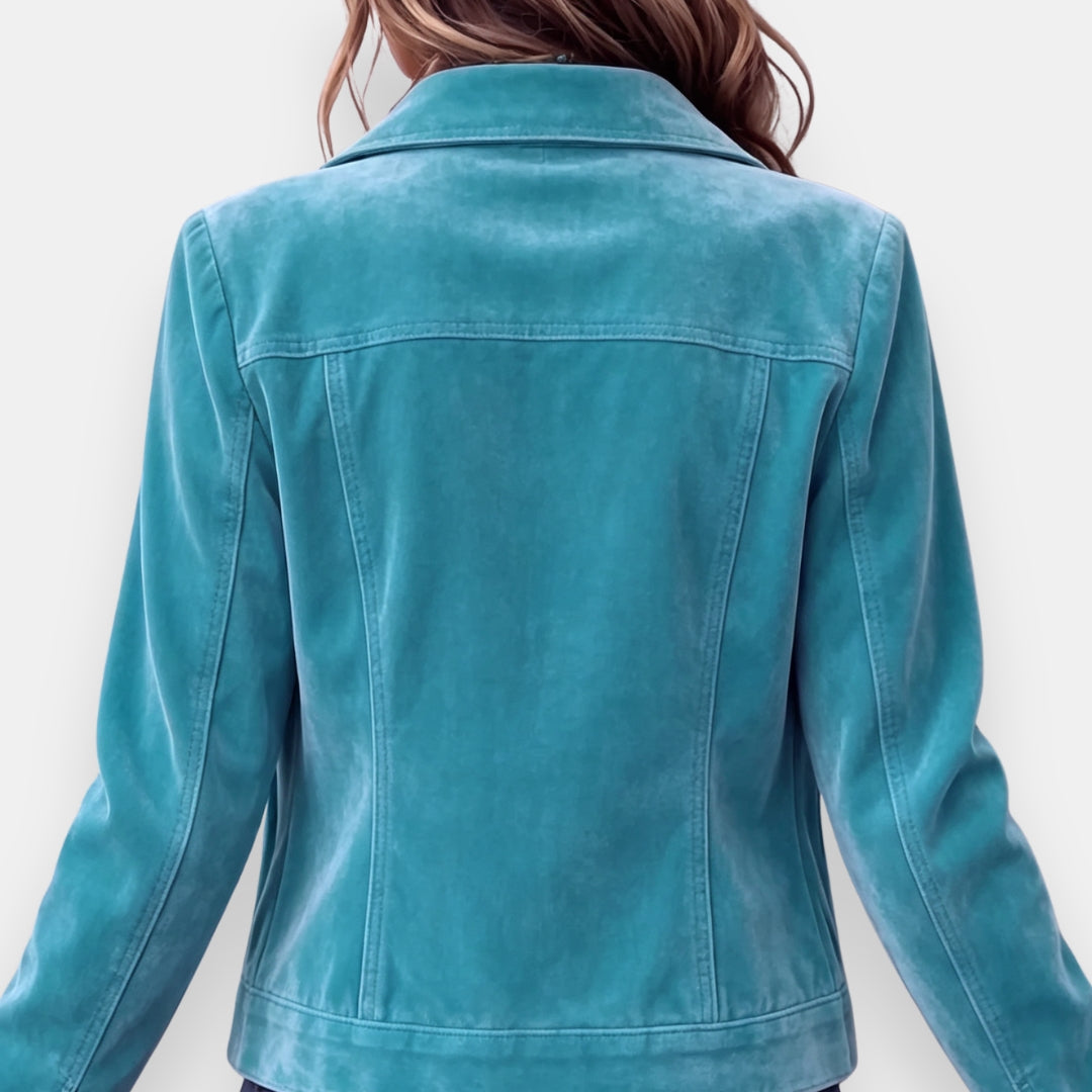 Elaïa | Veste Jean Turquoise