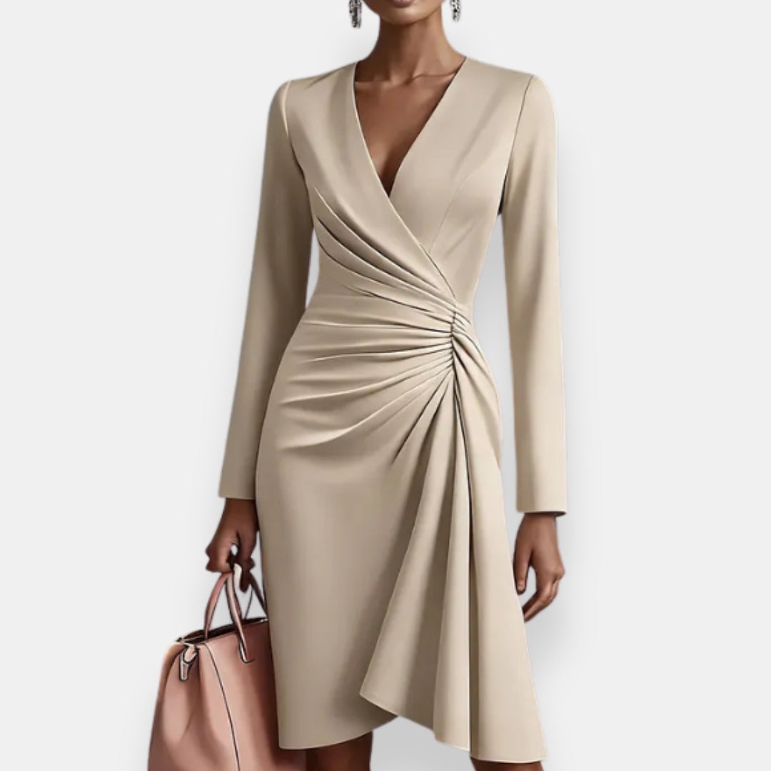 Cariste | Robe drapée élégante