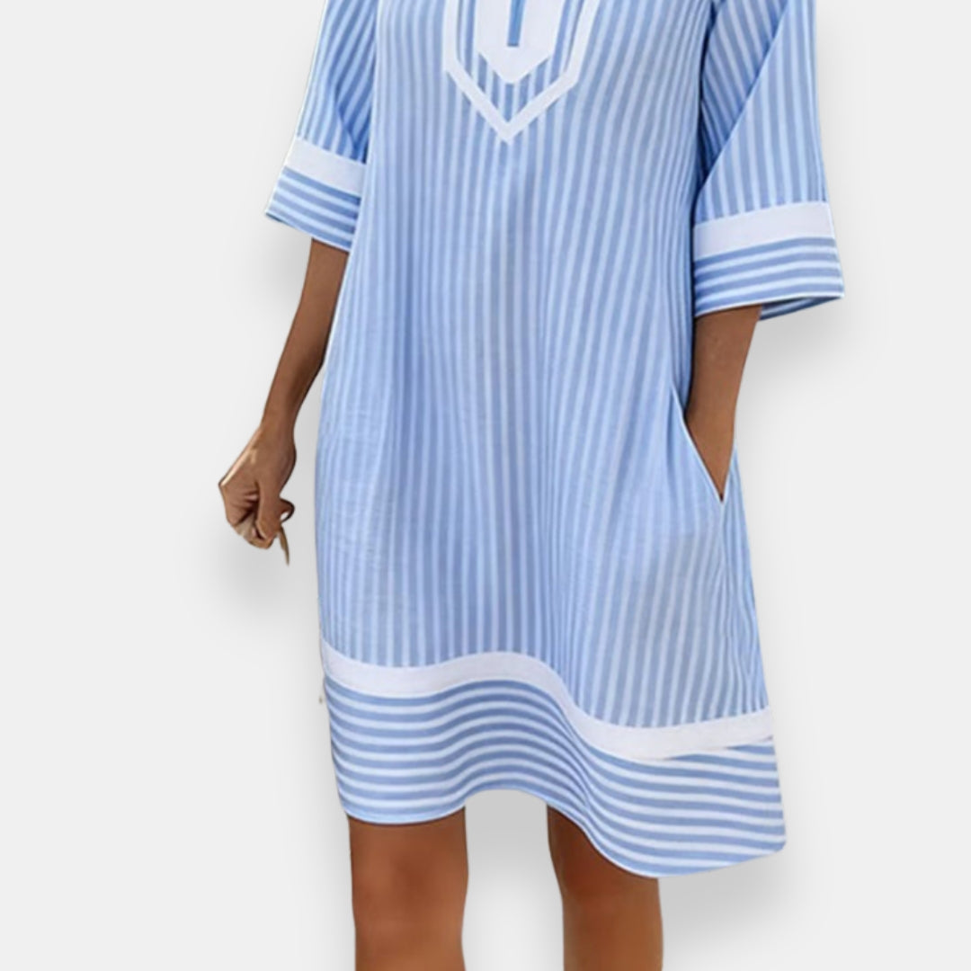 Vivette | Robe plastron plissé