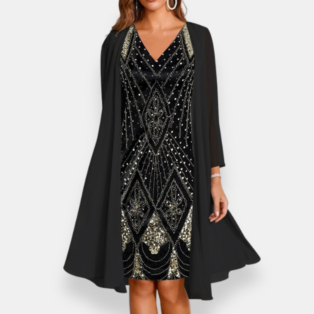 Naéva | Robe Pailletée Veste