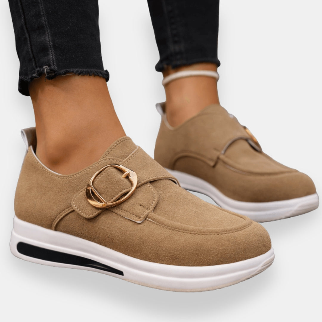 Périnelle | Mocassins compensés boucle dorée