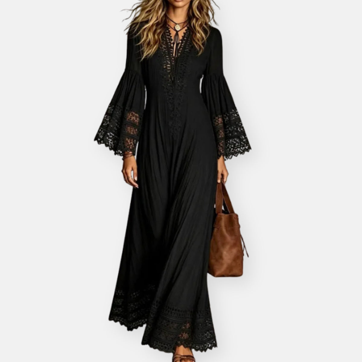 Ines | Robe Longue Bohème en Dentelle