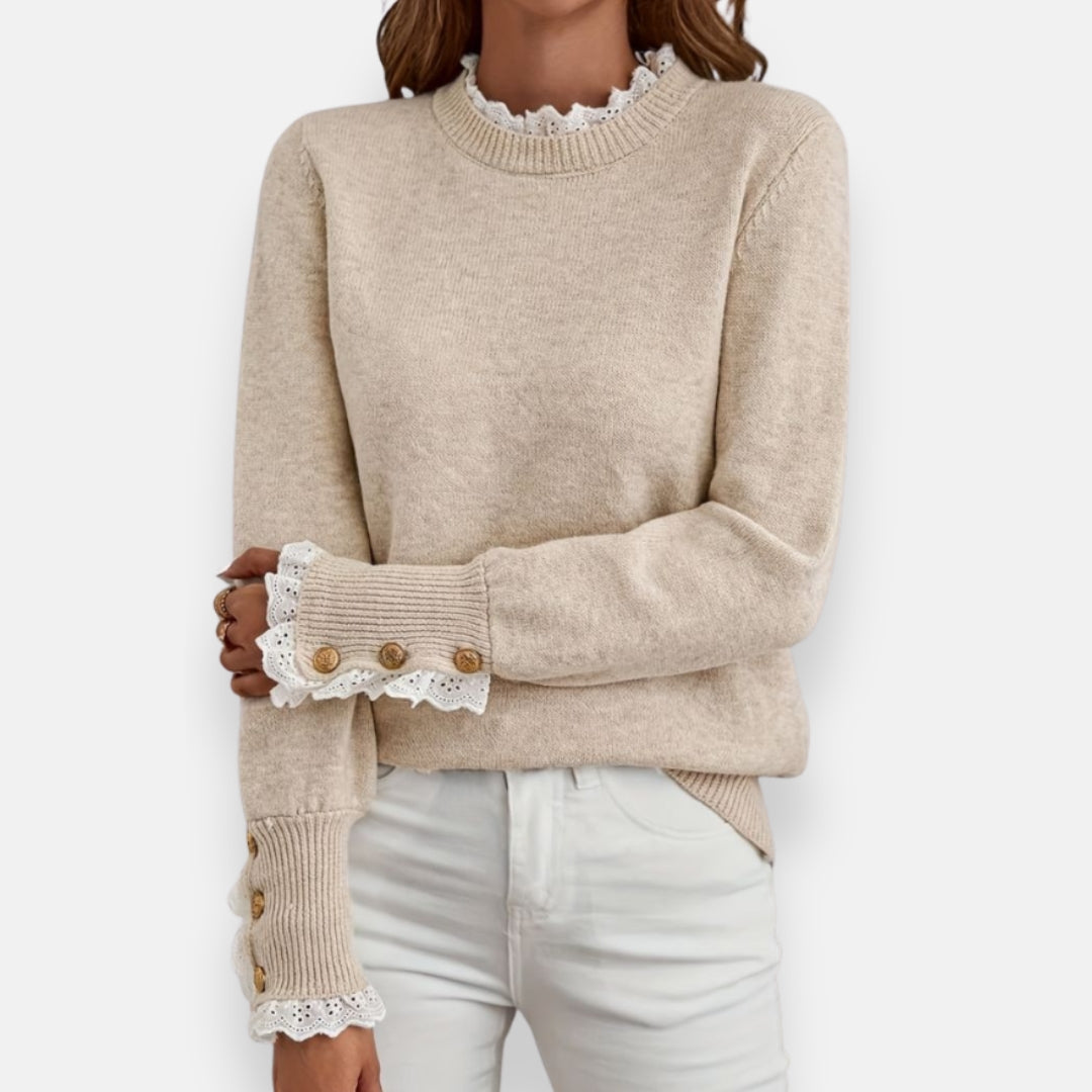 Amalia | Pull à poignets boutonnés
