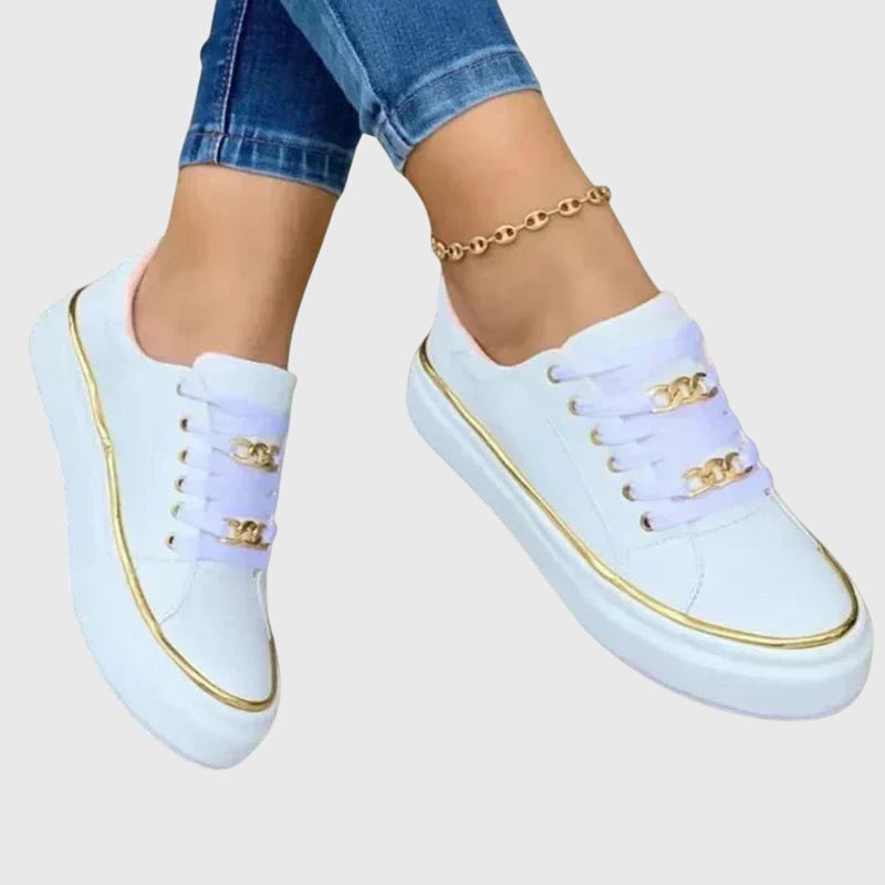 Grélvoise | Sneakers lacets dorés