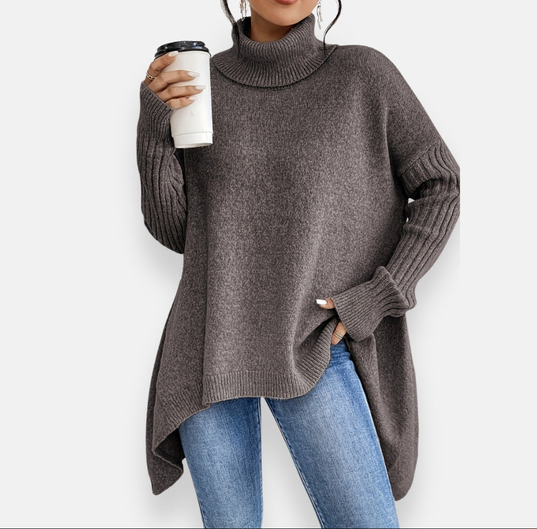 Lucienne | Pull oversize à col roulé