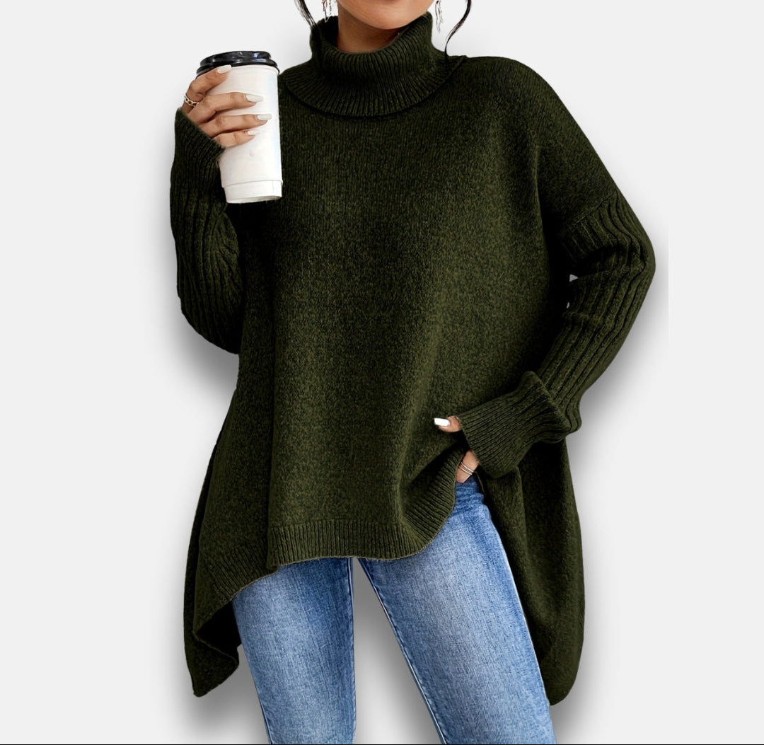 Lucienne | Pull oversize à col roulé
