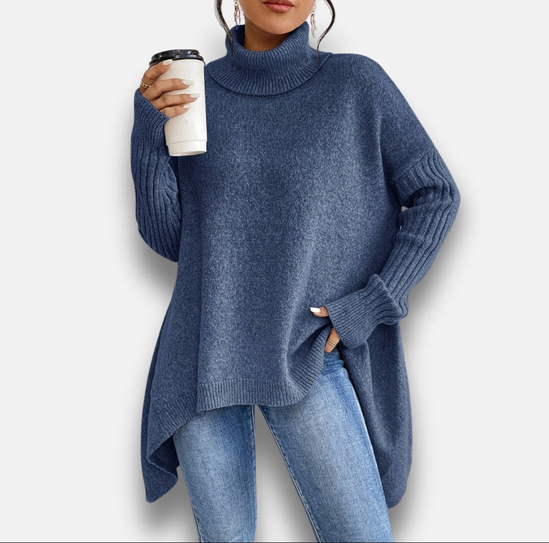 Lucienne | Pull oversize à col roulé