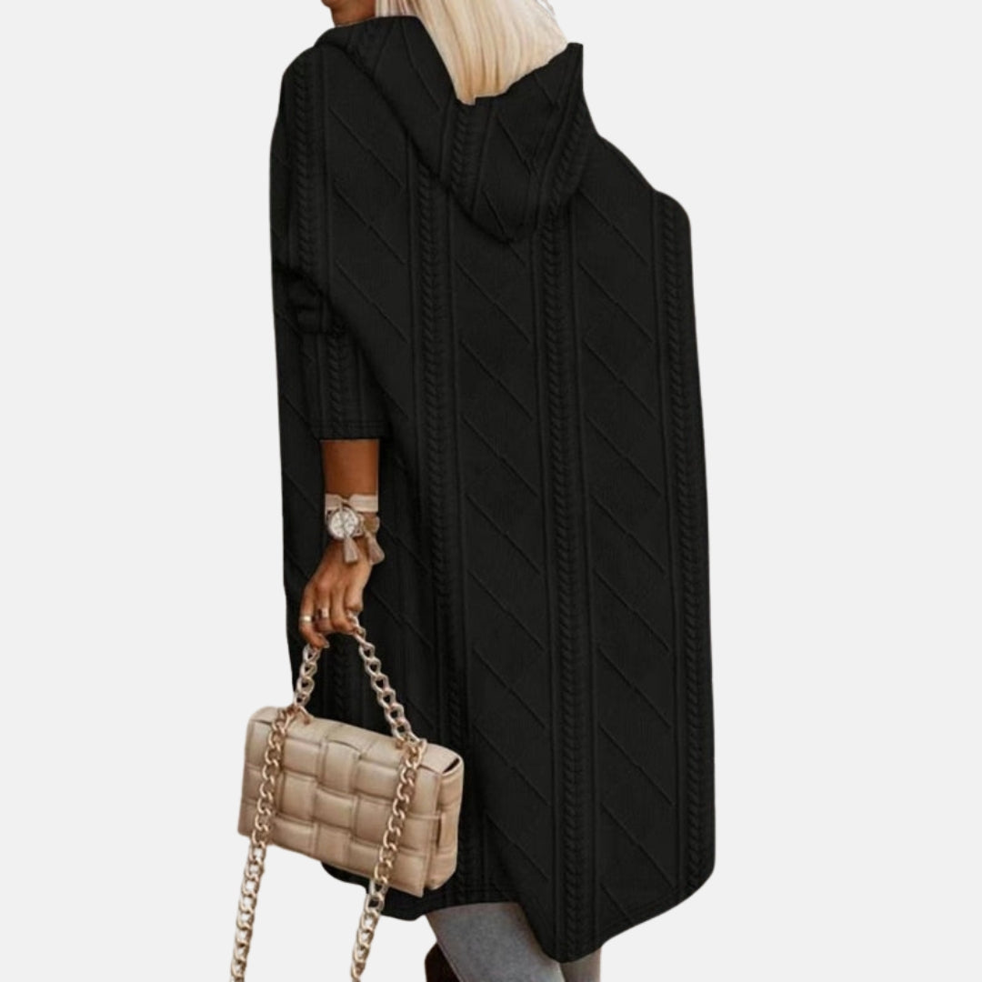 Zira | Long cardigan à capuche