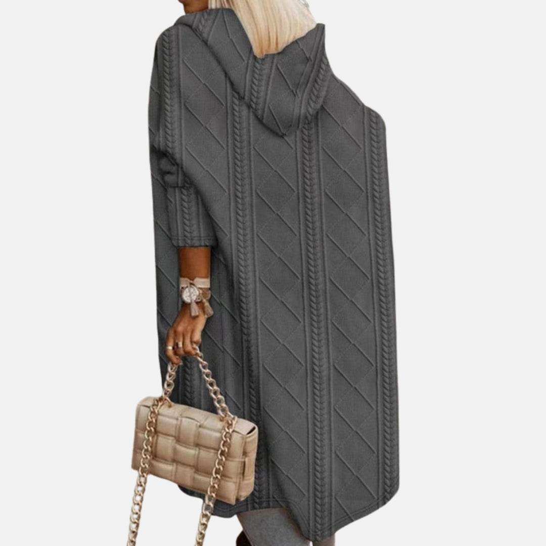 Zira | Long cardigan à capuche