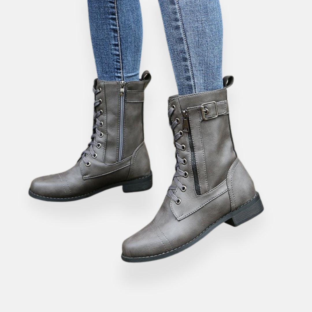 Zaria | Bottines lacées avec zip