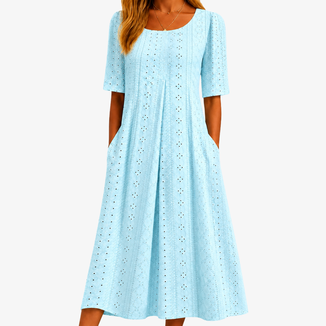 Hadéwig | Robe Ajourée Plissée