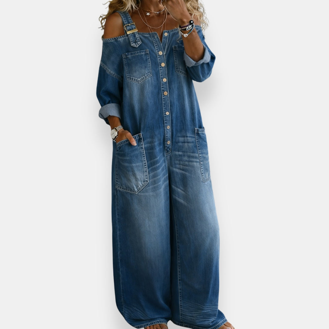 Coumba | Combinaison jean bretelles