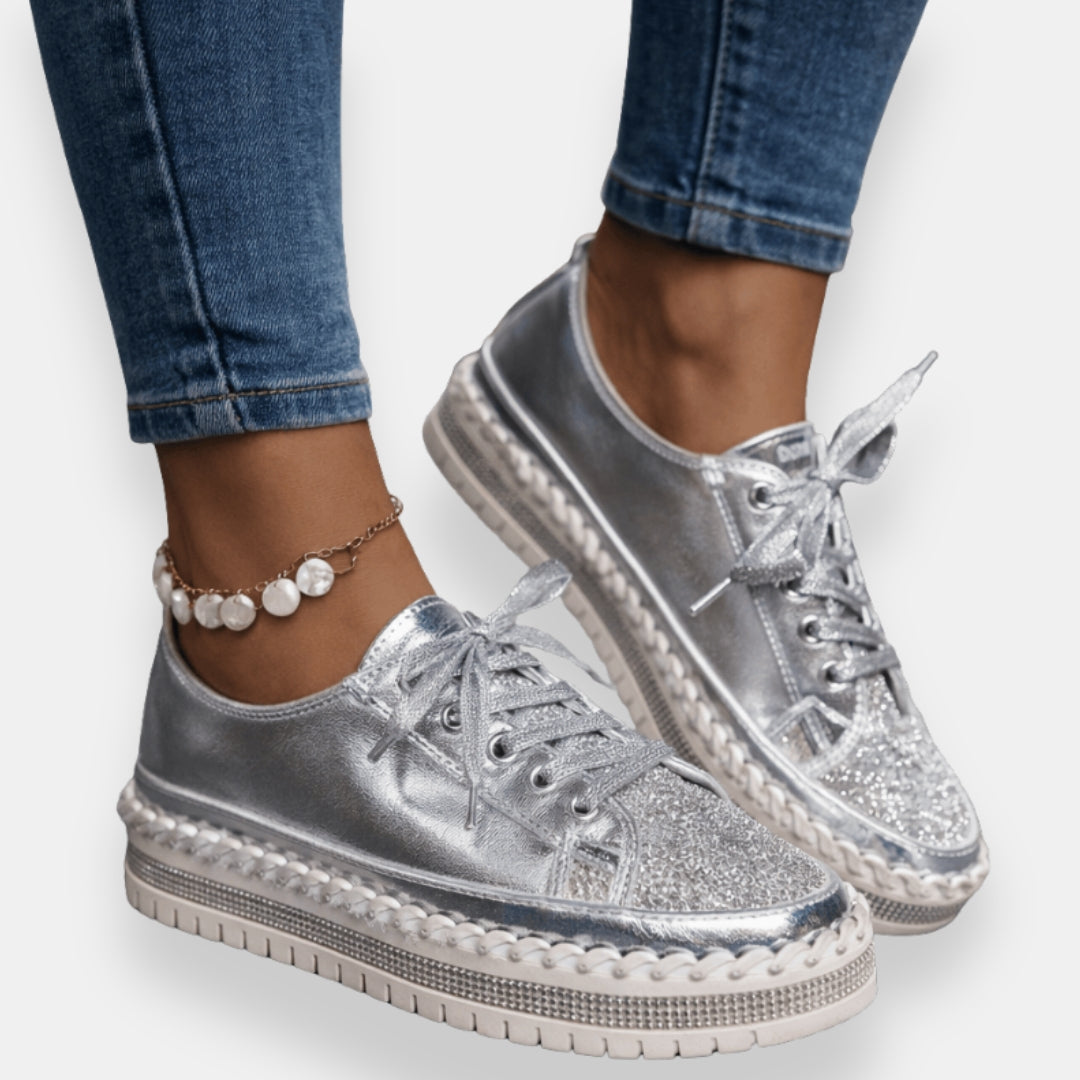 Vouivre | Sneakers métallisées pailletées