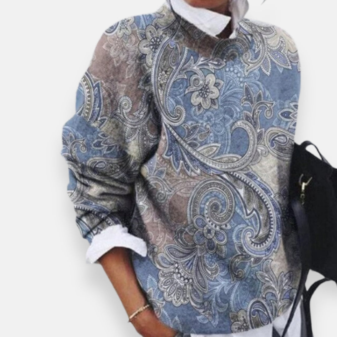 Anavine | Pull à motif floral artistique